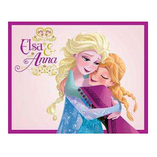Disney Frozen Elsa and Anna Hugging Stretched Canvas Print
